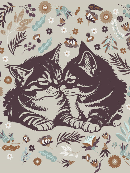 Snuggling Kitties - Woven Blanket